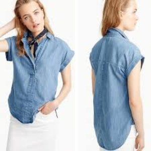 JCrew Chambray Short Sleeve Shirt